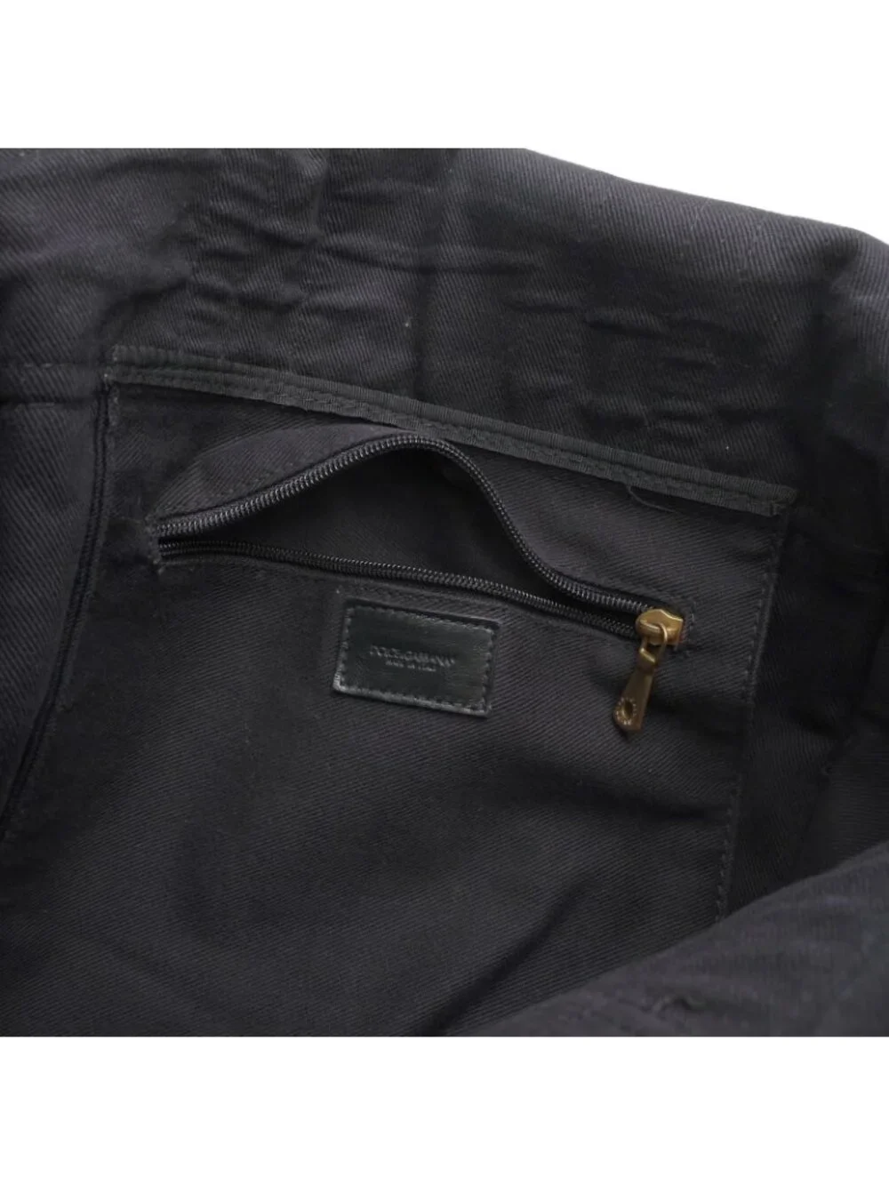 Dolce & Gabbana Shoulder Bag Leather Black DG Logo Vintage Wash